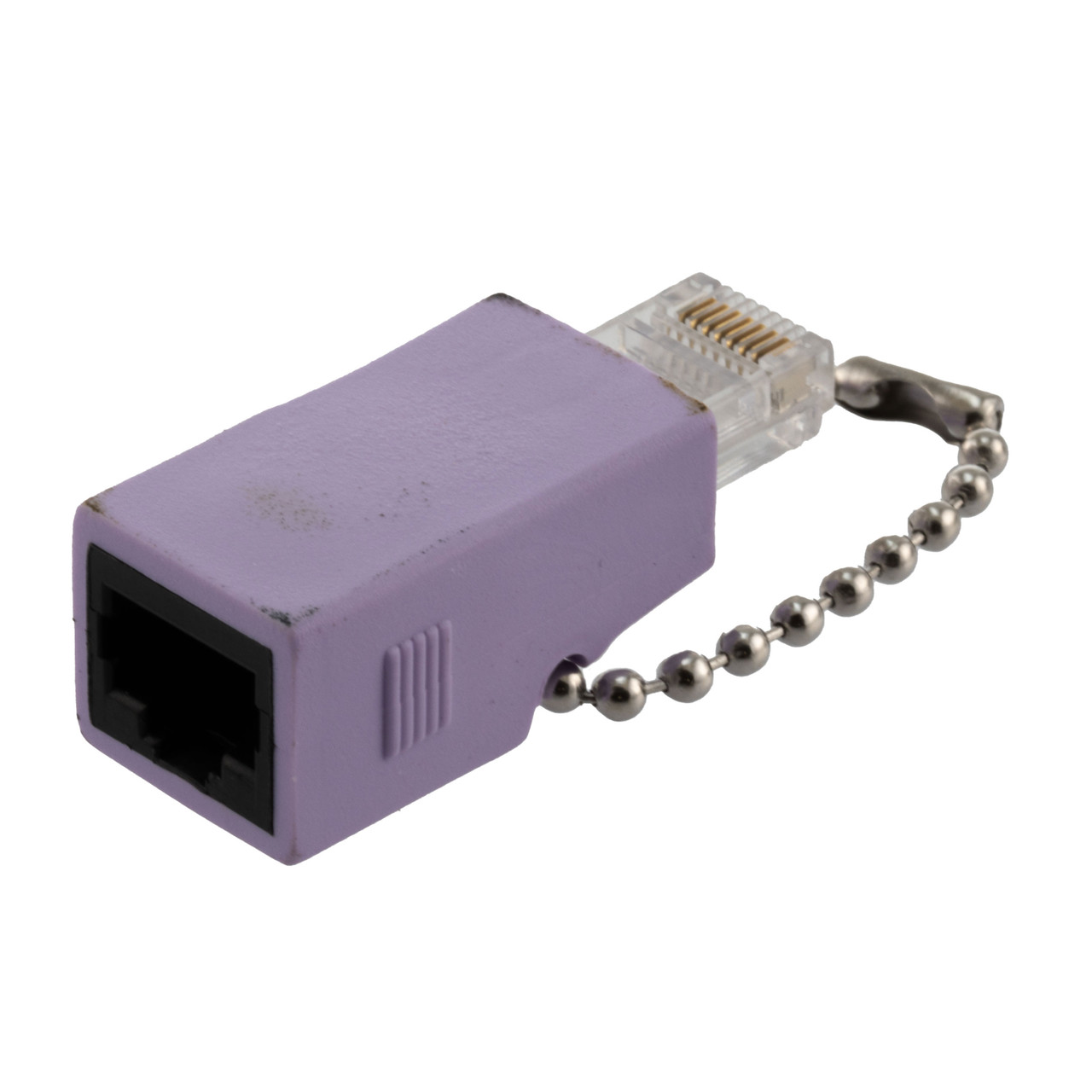 CAT6 Gigabit Crossover Adapter RJ48C Jack To RJ45 Male, Light Purple