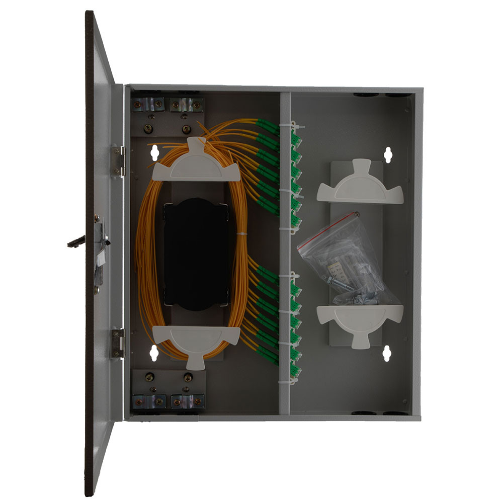 NavePoint Outdoor Fiber Enclosure Wall Mount with 24 LC/APC Duplex ...