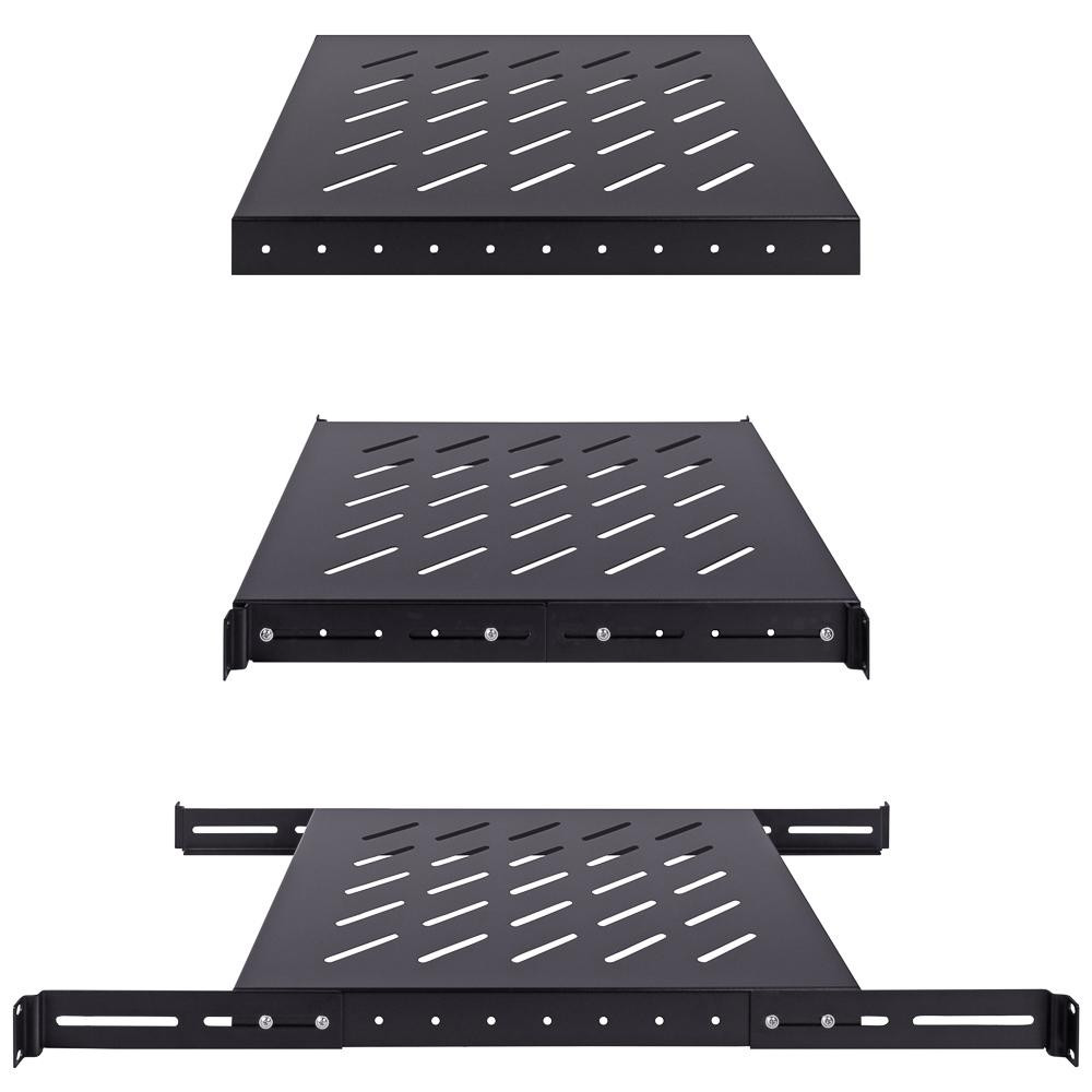 NavePoint 1U Vented 4-Post Shelf 18
