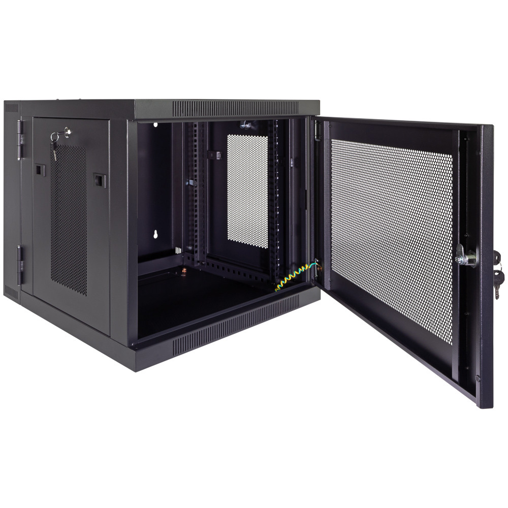 NavePoint 9U Wall-Mount Network Cabinet, 450mm Depth, Hinged Back
