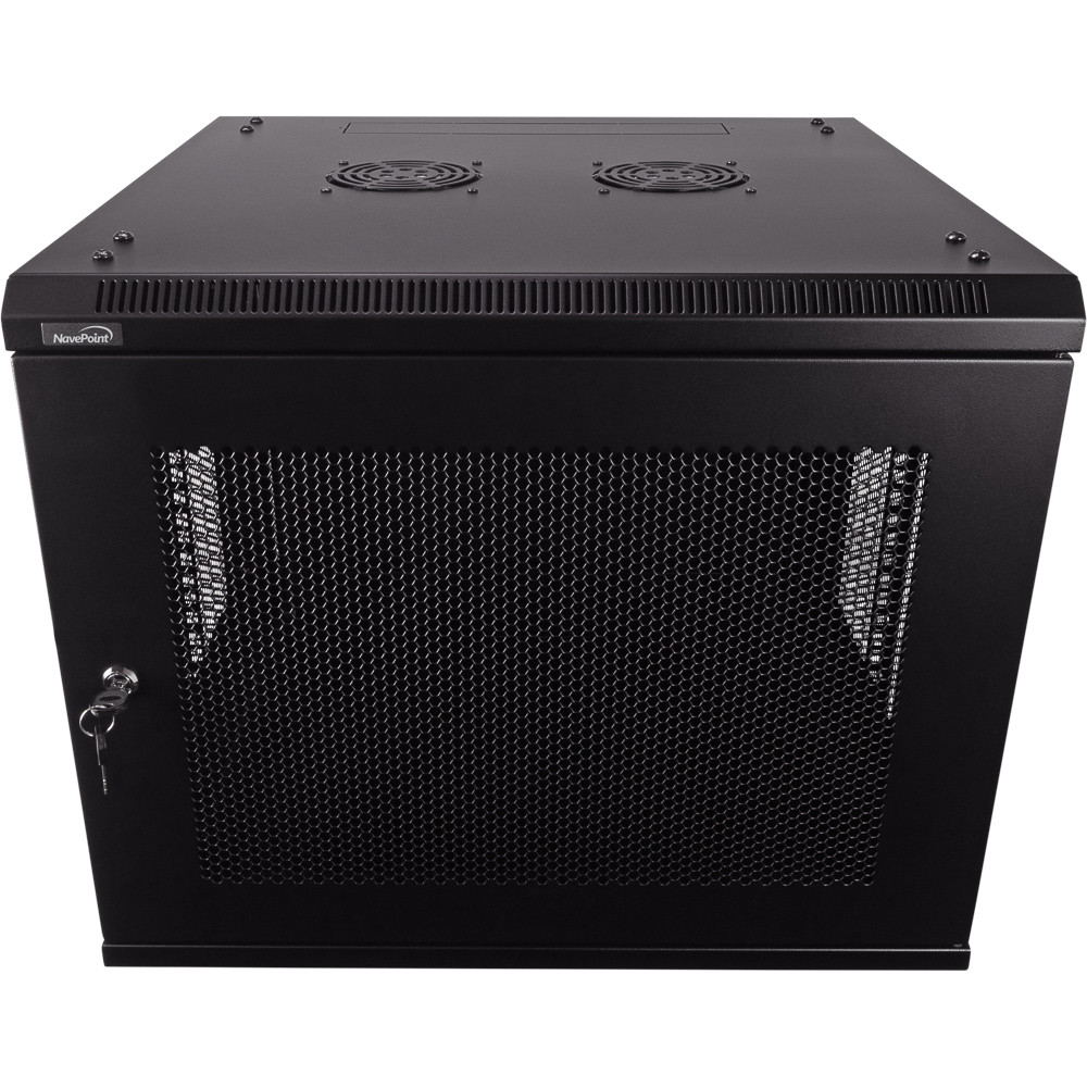 NavePoint 9U 600mm Depth Wallmount Networking Perforated Cabinet