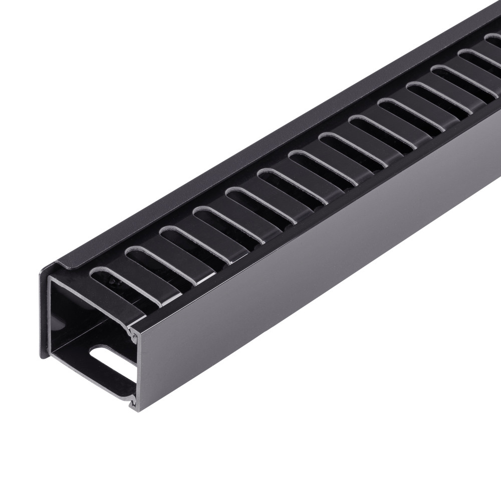 NavePoint 2U Vertical Plastic Cable Management Raceway 2 inches deep ...