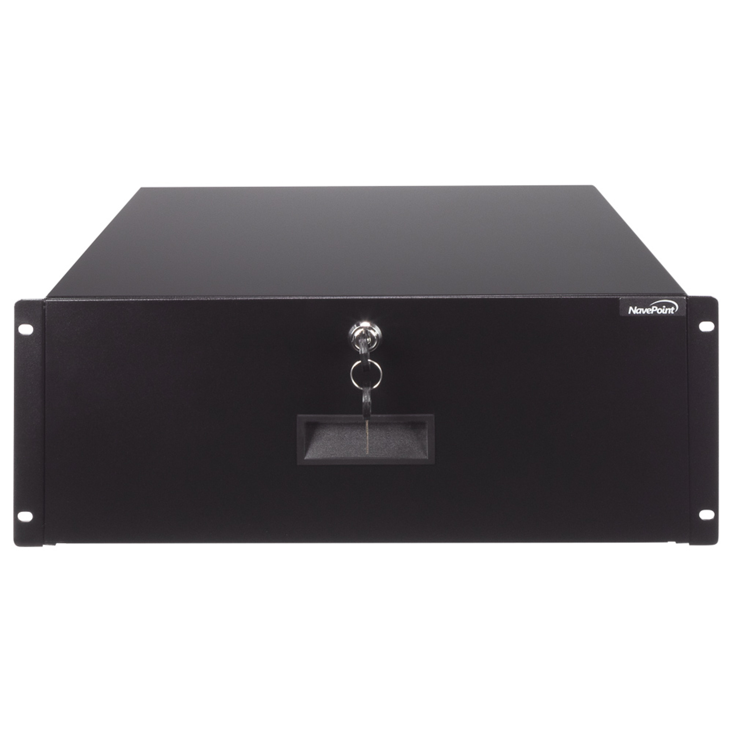 NavePoint 4U Rack Mount Drawer With Lock And Key Rack Mount Drawers