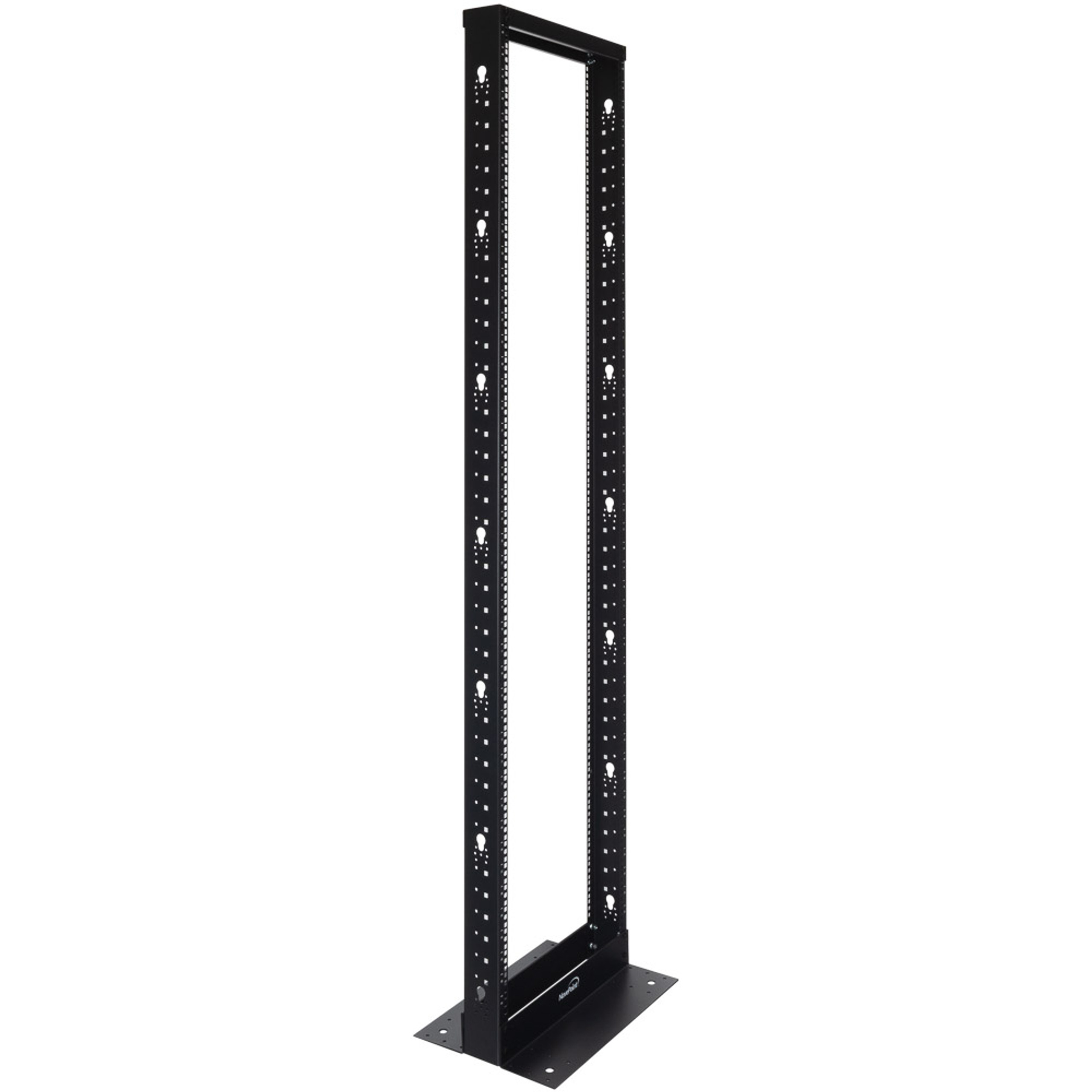 NavePoint 45U Aluminum 2-Post Open Frame Server Rack Threaded: 2-Post Racks