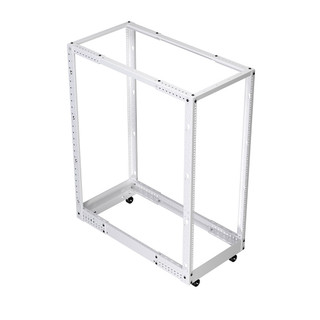 NavePoint 25U Adjustable Depth 4-Post Open Frame Rack: 4-Post Racks