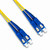NavePoint SC-SC Fiber Optic Patch Cable Duplex 9/125 Singlemode 2M Yellow
