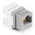 NavePoint 180 Degree Cat6 Keystone Jack Gray 25-Pack