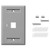 NavePoint Keystone Jack Wall Plate 1-Port Gray 10-Pack