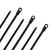 NavePoint 12 Inch Nylon Black Cable Ties 120 Lbs  100 Pack