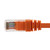 Ethernet Patch Cable CAT5E, UTP, 24AWG, 1 Ft,  10 pack, Orange