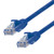 Ethernet Patch Cable CAT6A, UTP, 24AWG, 2 Ft,  10 pack, Blue