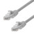 Ethernet Patch Cable CAT6A, UTP, 24AWG, 3 Ft,  10 pack, Gray