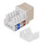 CAT6 Keystone Jack, Snap-In, 90-Degree Termination, Thermoplastic , Light Almond, 15-Pack, CE Compliant