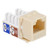 CAT6 Keystone Jack, Snap-In, 90-Degree Termination, Thermoplastic , Ivory, 15-Pack, CE Compliant