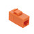 CAT6 UTP Inline Keystone Coupler, RJ45 Female to RJ45 Female, Snap-In, 25 pack, Orange