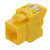 CAT6A Unshielded Toolless Keystone Jack, 10 pack, Yellow