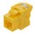 CAT6A Unshielded Toolless Keystone Jack, 25 pack, Yellow