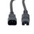 High Temp Power Cord, C14 to IEC C15, 15 A, 25 ft