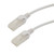 Category 6a 10 Gbps Slim Ethernet Antibacterial Antimicrobial Cable Assembly, RJ45 Male/Plug, U/UTP, 28 AWG, PVC Antibacterial, White, 10 FT