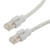 Category 6a 10 Gbps Ethernet Antibacterial Antimicrobial Cable Assembly, RJ45 Male/Plug, S/FTP, CM LSZH, 26 AWG, ANTIBACTERIAL LSZH, White, 5 FT