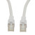 Category 6a 10 Gbps Ethernet Antibacterial Antimicrobial Cable Assembly, RJ45 Male/Plug, S/FTP, CM LSZH, 26 AWG, ANTIBACTERIAL LSZH, White, 5 FT