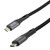 NavePoint USB C 4.0 Male to USB C 4.0 Male Cable, Metal, Supports 20 Volts/240 Watts, 40 Gbps, Black Nylon Braid, 1M Length