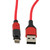 NavePoint USB 2.0 180-degree Rotating Head PVC Nylon Braided Cable, Red, USB A Male to Lightning Compatible Male, 1 Meter 