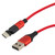 NavePoint USB 2.0 180-degree Rotating Head PVC Nylon Braided Cable, Red, USB A Male to USB C Micro Male, 1 Meter 