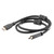 NavePoint HDMI 2.0 Ferrites Braided Cable, Poly, Black, PVC shell, Supports 4K @ 60Hz, 1M