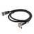 NavePoint HDMI 2.0 Male to Male Braided Cable, PVC with Nylon, Black, Zinc Alloy shell, Supports 4K @ 60Hz, Right Angle Up to Right Angle Down, 1M