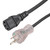 Hospital Grade NEMA 5-15 With LED to C13 Coiled Power Cord 18 AWG TPE Jacket, 2 Foot Compressed Length