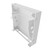 3U Vertical Wall Mount, 400mm (16 in), White