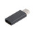 USB 2.0 Micro B Female to USB 2.0 Mini B Male Adapter, 480 Mbps, Aluminum Alloy, Black