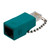 ISDN Loopback Adapter RJ48C Jack & RJ45 Male, Teal