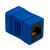 Cat 5e Molded RJ45 Female to Female Coupler, Blue