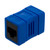 Cat 5e Molded RJ45 Female to Female Coupler, Blue