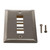 Stainless Wall Plate for 3 Keystone Jack 10Pk