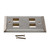 Stainless Wall Plate for 4 Keystone Jack 10Pk