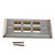 Stainless Wall Plate for 6 Keystone Jack 10Pk
