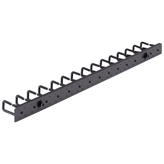 NavePoint 1U Vertical 15 D-Ring Plastic Cable Manager 3 inches