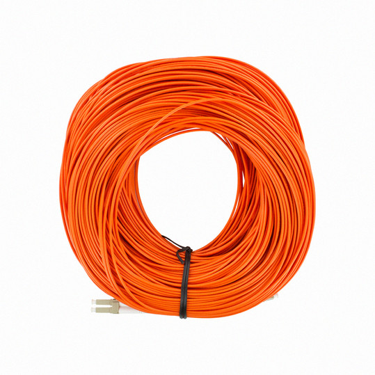 NavePoint LC-LC Fiber Optic Cable Duplex 50/125 Multimode 100M Orange