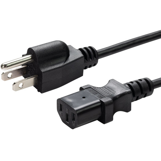 NavePoint 3-Prong AC Power Cord 10 Ft Black