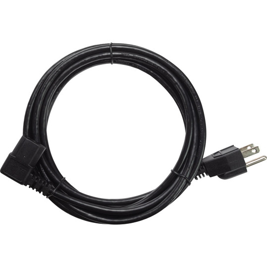 NavePoint 3-Prong AC Right Angle Power Cord 10 Ft Black