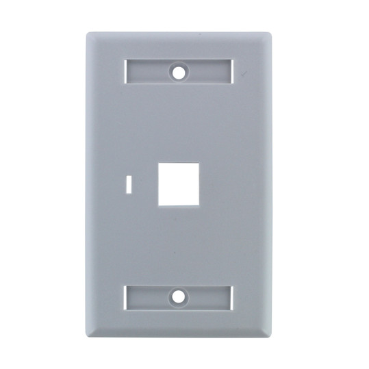 NavePoint Keystone Wall Plate White 1-Port 25-pack