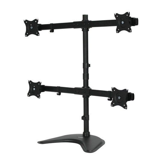 NavePoint Quad LCD Monitor Stand Holds 4 Screens to 27-Inches Black