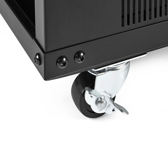 NavePoint 12U Portable Rolling Rack: 4-Post Racks