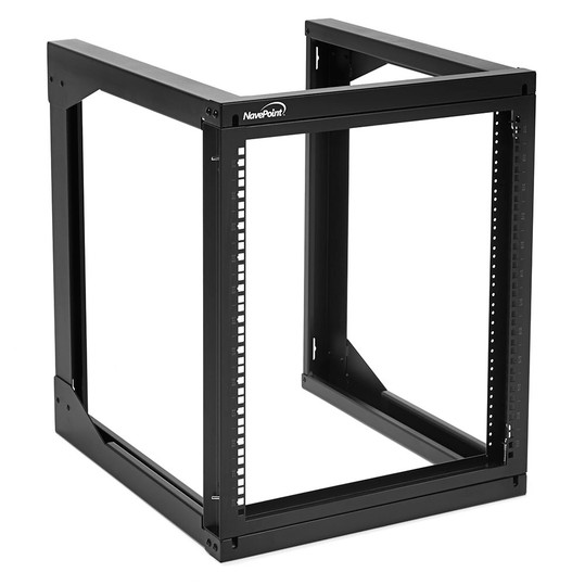 NavePoint 18U Swing Gate Wallmount Rack with 24in Depth