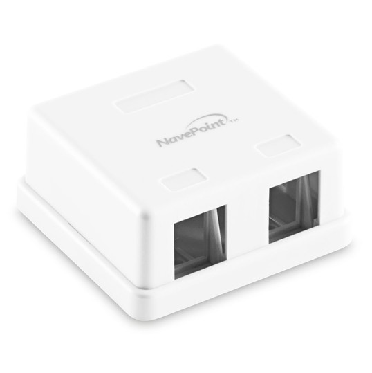 KEYSTONE EGISHARP 11個セット NavePoint Keystone Jack Surface-Mount Box 1-Port White 10-Pack