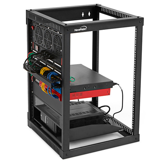 NavePoint 9U Side Load Wall Mount Network Rack: Wall Mount Racks