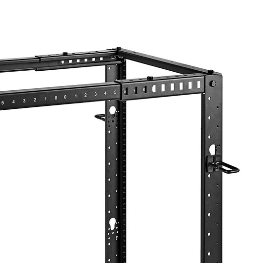 NavePoint 18U4-Post Open Frame Server Rack, Adjustable Depth with ...